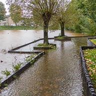 Grote wateroverlast in dammenbuurt in Oosterhout