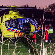 Traumateam met helikopter naar medische noodsitiatie in Oosterhout